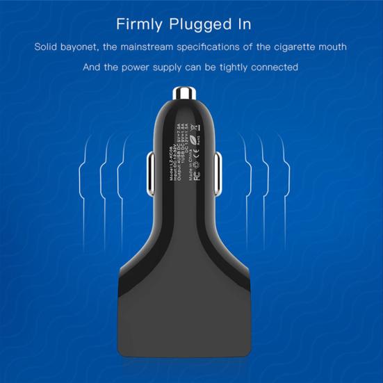 Portable QC 3.0 Quick Charge 4 USB Ports Car Cigarette Lighter Charger Adapter