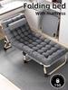 Folding Single Bed Portable Home Office Outdoor Nap Cot Multifunction Recliner Lightweight Easy Storage
