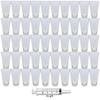 50Pcs 5/10/15ml Frosted Soft Tube With Screw Lid Empty Lotion Squeeze Bottle Refillable Cosmetic Cream Container With Syringe