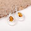 Citrine Gemstone Jewelry, 925 Solid Sterling Silver Earrings, Handmade Beautiful Earrings For Wedding Gift