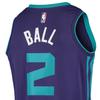 Jordan NBA Retro Basketball Jersey Hornets Edition LaMelo Ball No. 2 Men Tops Purple CV9471-572