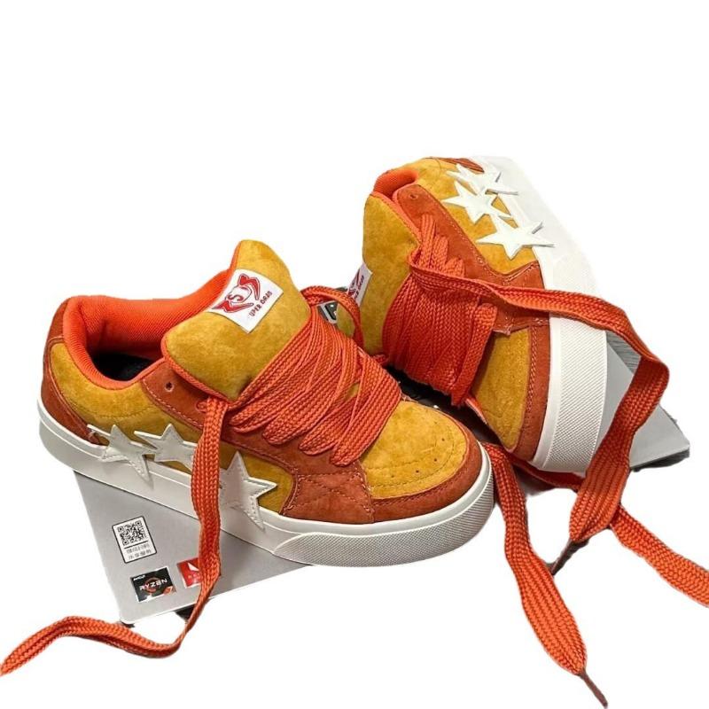 Niche Premium Flip Fur Retro Street Board Shoes for Men and Women, Summer New Dirt-resistant Casual Star Bread Shoes for Women