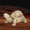 Pure Brass Handmade Longevity Tortoise Home Feng Shui Ornament Gift Symbol of Peace