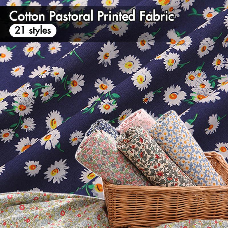 100*150cm Pastoral Style Small Floral Printed Cotton Fabric Summer Thin Flower Fabric For DIY Dress Patchwork Sewing Accessories