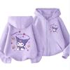 2025 Zip Up Hoodie Kawaii Kids Streetwear Kuromi Children's Hoodie Zipper Children Sweatshirt Manga Clothes Kid Girl Boy Top Hoody