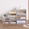 Clear Plastic Desk Organizer Drawer Stackable Desktop Storage Box for Office Supplies Pens Markers Tape Organizer for Offices Bedrooms Kitchens