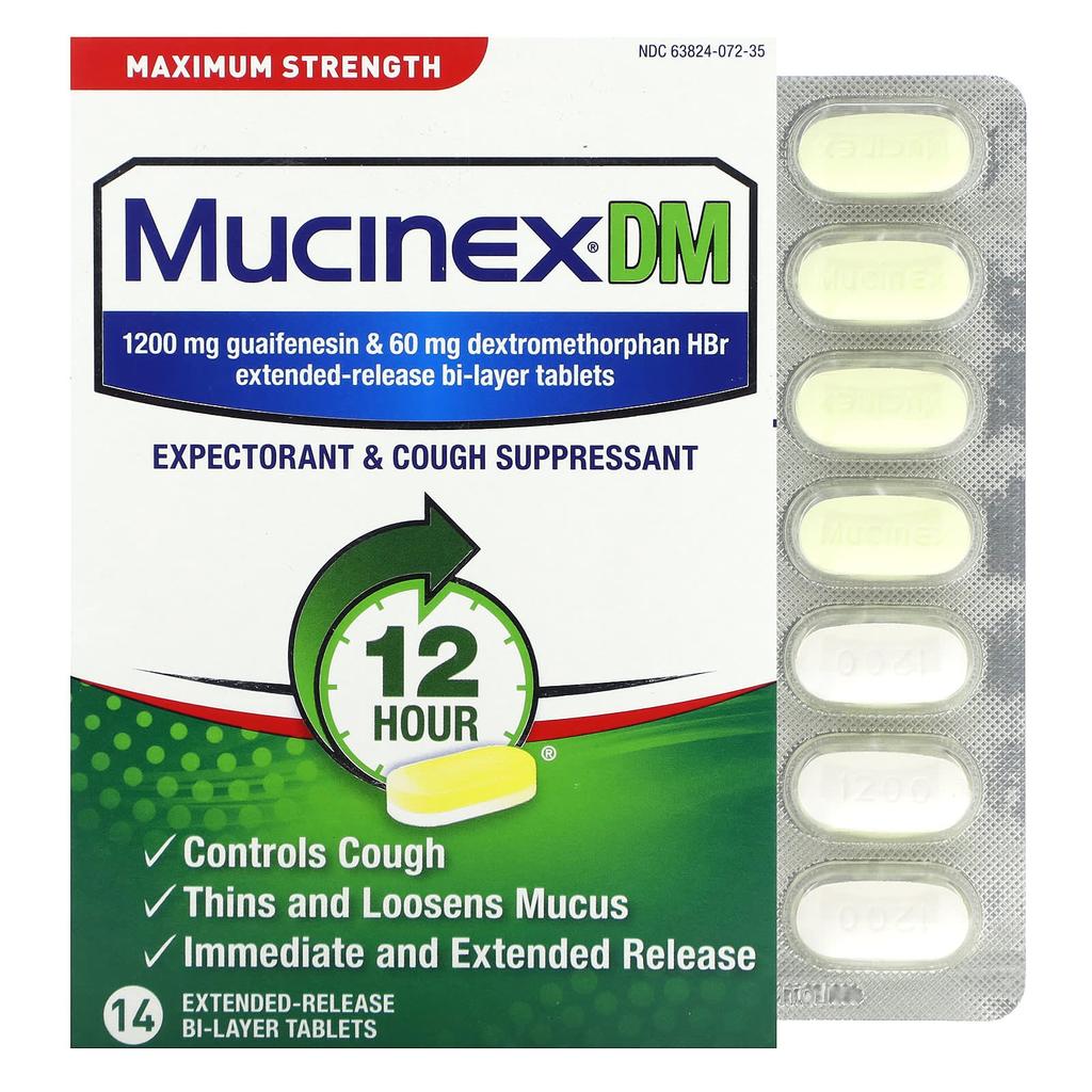 Mucinex Maximum Strength, 14 Extended-release Bilayer Tablets