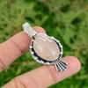 Rose Quartz Pendant Handmade Gemstone Pendant 925 Sterling Silver Pendant Antique Jewelry Gifts For Her