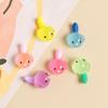50/100Pcs Resin Miniature Animal Figures Glow In The Dark Tiny Bear Rabbit Fish Ornament Micro Landscape for Garden Aquarium Dollhouse Office Home