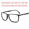 Square Glasses Men Thin Leg Minus Lens Prescription Eyewear Diopter 0 -0.5 -0.75 -1.0 To -6.0
