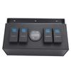 4 Gang Rocker Switch Box Waterproof On Off Switch Panel With Blue Light Voltage Display for Rv Boat Yacht