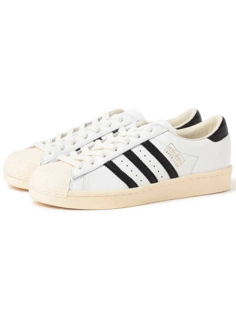 Beams Boy SUPERSTAR VINTAGE Women's Canvas Shoes, Core White/Core Black/Cream White, Size 24.5