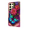 Rainbow Butterfly and Flower Pattern PU Leather Book Case for iPhone Samsung Huawei Honor Google Redmi Xiaomi LG Motorola Sony Nokia Oneplus Oppo