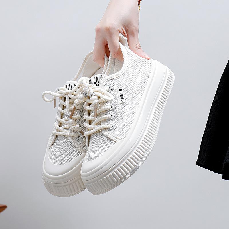 Little White Shoes Women's 2024 New Autumn Student Korean Version Versatile Casual Ins Shoes Platform Fashion Board Shoes KT2651