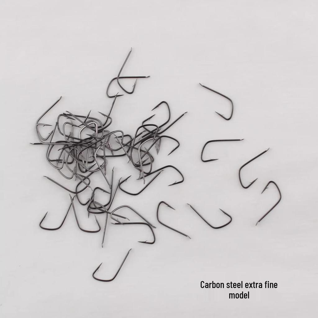 Competition Wolf Fang Barbed/Barbless Black Fishing Hooks for Carp & Crucian