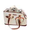 Fudia Pet Carrier Bag for Dogs and Carrier Pet Tote for Small Bear Name Charm For Going Shoulder with Bottom Travel Cats, Bread-Shaped Case, Bag,