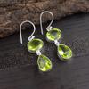 Peridot Earrings Gemstone Jewelry, 925 Solid Sterling Silver Earrings, Handmade Jewelry Spiritual Earrings, Gift For Him