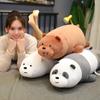 Three Bare Bears Plush Toy Bare Bear Doll Long Soft Pillow