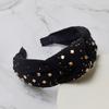LALA Jeweled Knot Hairband - Black