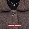 Women's Fleece Thickened Coat Winter Mid-length Coat