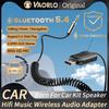 Bluetooth 5.4 Car Audio Adapter 3.5MM AUX Wireless Music Receiver With Mic Hands-free U-Disk Play For Amplifier Speaker Car Kit