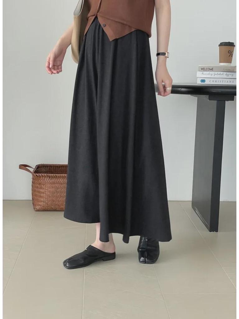 Taochuan High-Waisted 2024 Autumn Drape Skirt for Women - Slim Fit, Hip-Covering, Long Style (YL660)