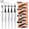 4 Headed Waterproof Eyebrow Pencil Smudge-Proof Long-Lasting Brow Pen for Precise Shaping Natural Look Women Eyebrow
