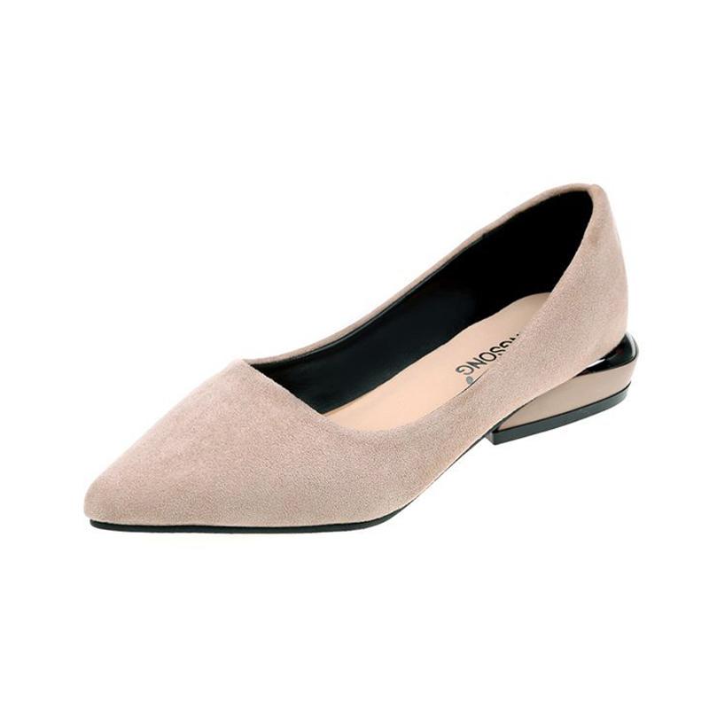 2025 Spring Women Pumps Low Square Heel Pointed Toe Work Shoes Lady Office Pumps Summer Slip On Casual Shoes Woman WSH3604