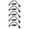 5PCS ON Off Switch Male To Female Cable 2 Pin PVC USB Extension Cable with B Utton for Driving Recorder LED Lights Black