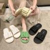 Stepping On Shit Soft-soled Slippers for Women's Summer Wear New Non-slip Pleated Versatile Casual Pregnant Women Cool Slippers