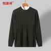 Hengyuanxiang Men's 100% Wool Round Neck Sweater