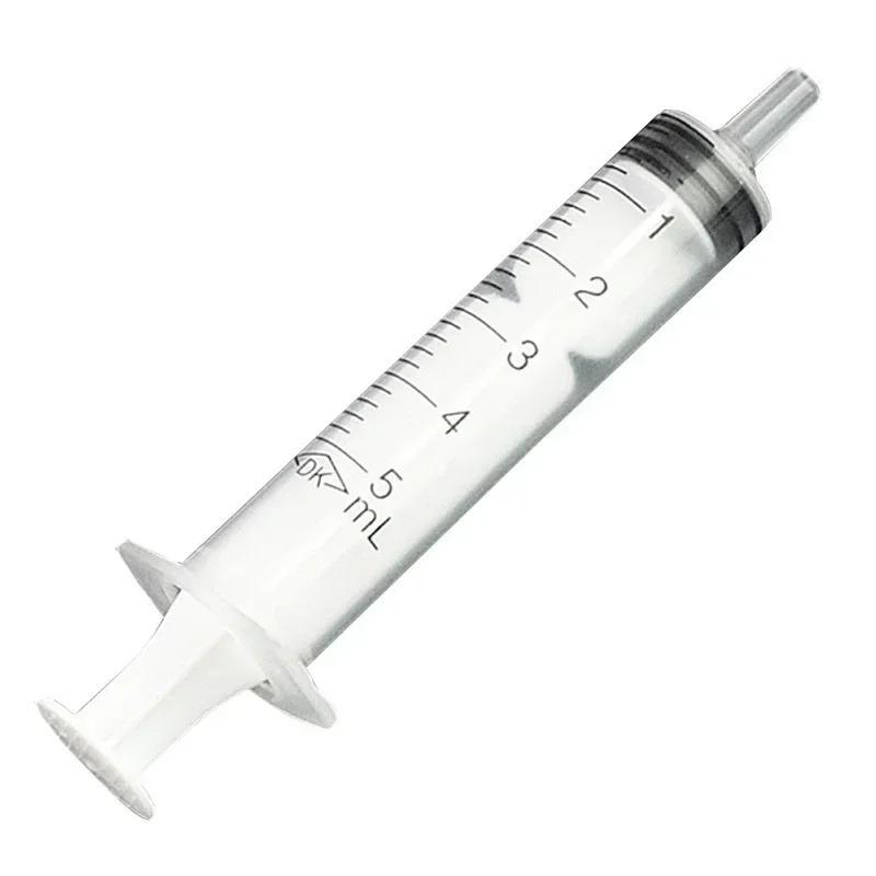 10pc Disposable Plastic 5ml Syringe Needle Free Laboratory Measurement Small Pet Food Feeder (needle Free)