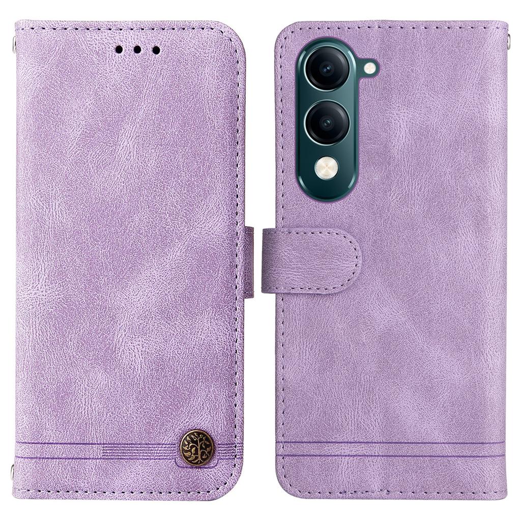 For Vivo Y29s 5G/Y04 4G Leather Wallet Cases Skin Touch Phone Cover Stand with Strap