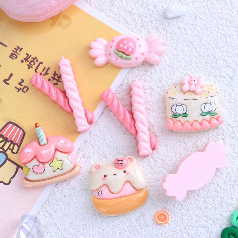 Food & Play DIY Cream Glue Phone Case Material: Hairpin, Hair Band, Jewelry Resin Accessories