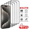 4-Pack 4pcs/lot Full Screen Protect HD Tempered Glass Protector Film for Iphone 15 / 15 Pro / 15 Pro Max / 15 Plus / 14 13 12 11 Pro Max Mini