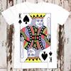 230 Gsm 100% Cotton King Of Spade Playing Card Poker Lucky Hand Suit Jack Queen T Shirt Super Cool Gift Top Tee 8424