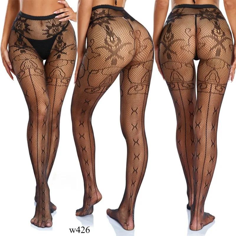 High Elasticity Jacquard Fishing Net  Sexy Silk Stockings Spider Web Silk Stockings White Moon Butterfly Jumpsuit Silk Stockings