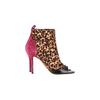 Leopard PrInt Peep Toe Booties In Multicolor Calf Hair Multi