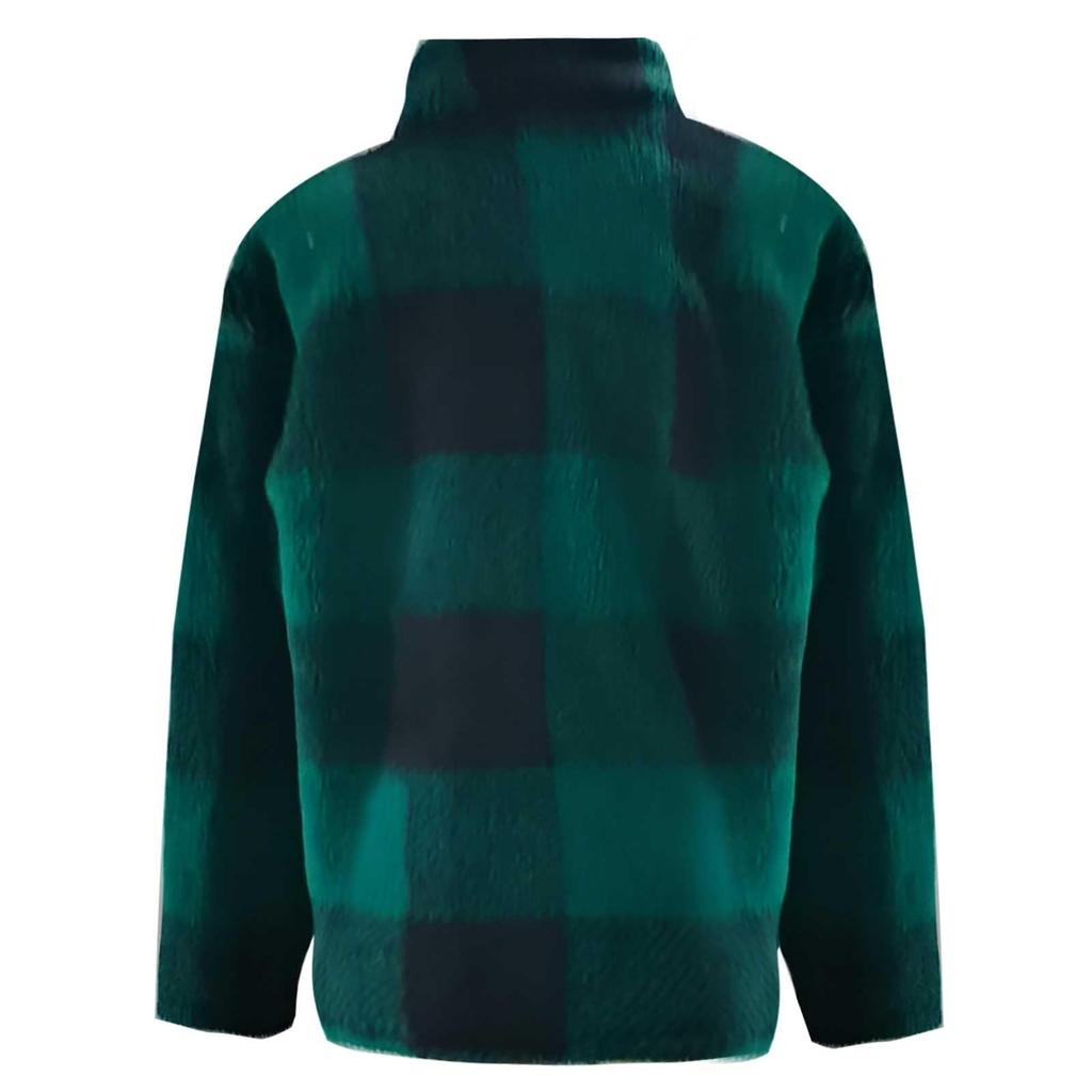 Women's Fashion Casual Long Sleeve Plaid Button With Pocket Jacket