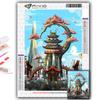 5D Diamond Painting Full Diamond Chinese Style Building Diamond Painting Handmade Diy Diamond Mosaic Painting Home Decoration