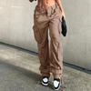 2022 Women's Street Hip Hop Low Waist Fashion Workwear Denim Pants