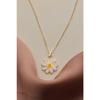 Позолоченное колье с дизайном "ромашка"