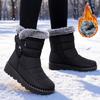 Women'S Winter Boots - Thermal Insulated Mid-Calf Boots with Non-Slip PU Sole, Adjustable Strap Closure, Warm Lining Winter Boots, Footwear