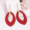 Korean Style Geometric Oval Pendant Earrings For Women Big Statement Earring Party Jewelry Girlfriend Gifts Long Brincos