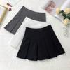 Women's Gray Pleated High-Waist A-Line Skirt - 2024 Spring Trendy & Slim Design