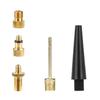25Pcs/Set Bike Valve Adapter with Rubber Seal Inflator Needles American To British French Nozzles Universal Air Compressor Valve Connector