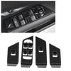4Pcs Window Lift Button Cover Trim Carbon Fiber Frame for Land Rover Range Rover Evoque 2012-2017 ABS Material Car