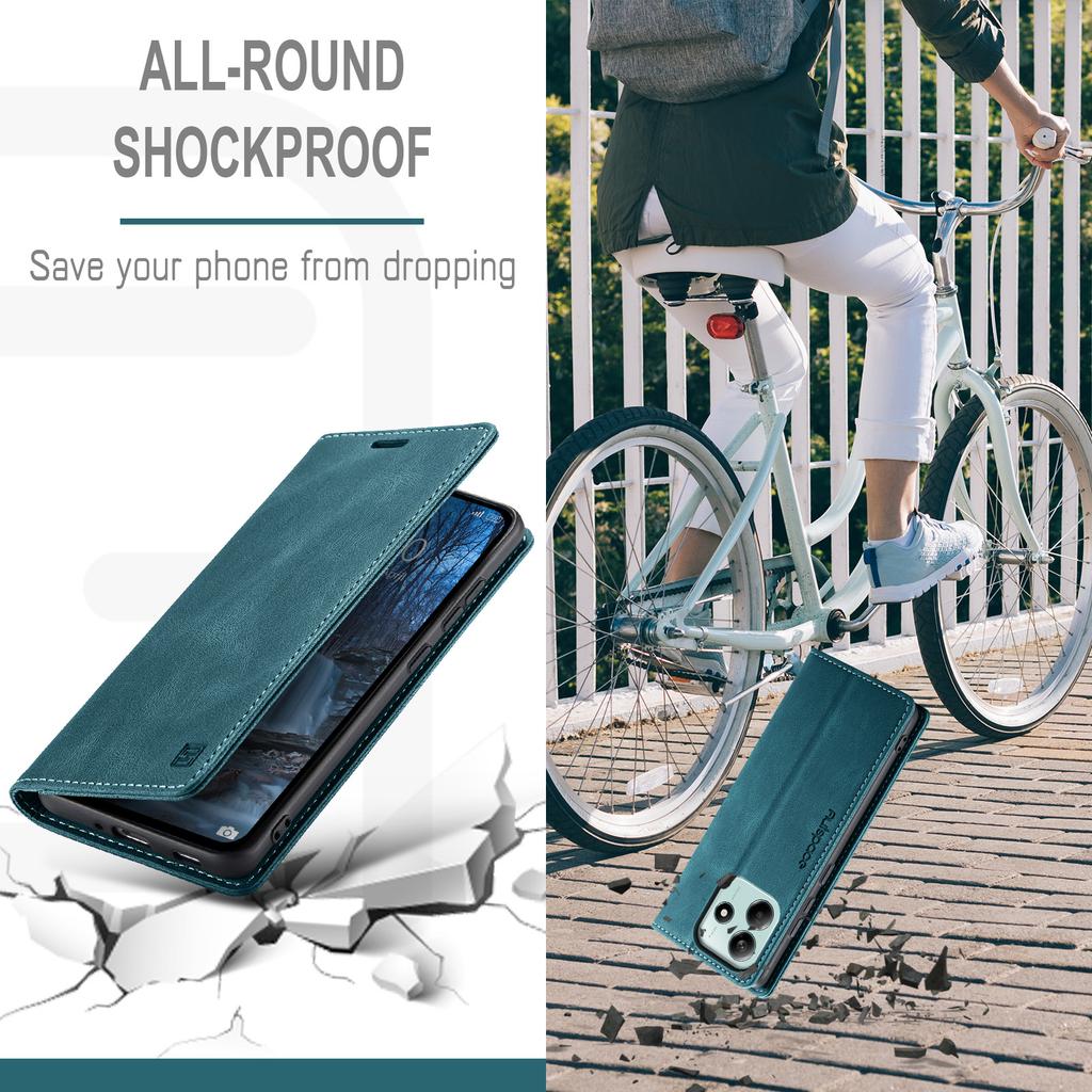 Premium Vintage Leather Wallet Case for Redmi Note 9-14 Series & POCO M2/M5S/X5/X7 - Flip Cover, Card Slots, Shockproof Retro (4 Colors)