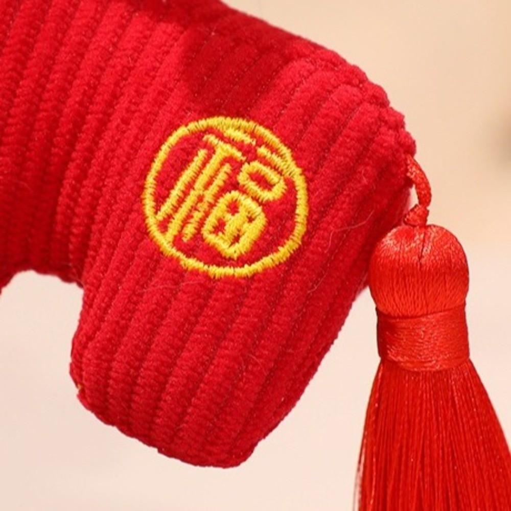 PP Cotton Plush Horse Keychain Handmade Plush Horse Doll Pendant  Birthday Gift