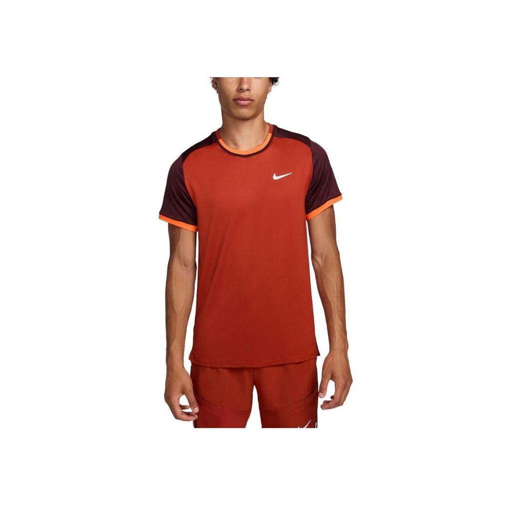 Nike Advantage Comfortable Soft Crew Neck Pullover Versatile Short Sleeve T-Shirt Men Tops Burgundy FD5320-626